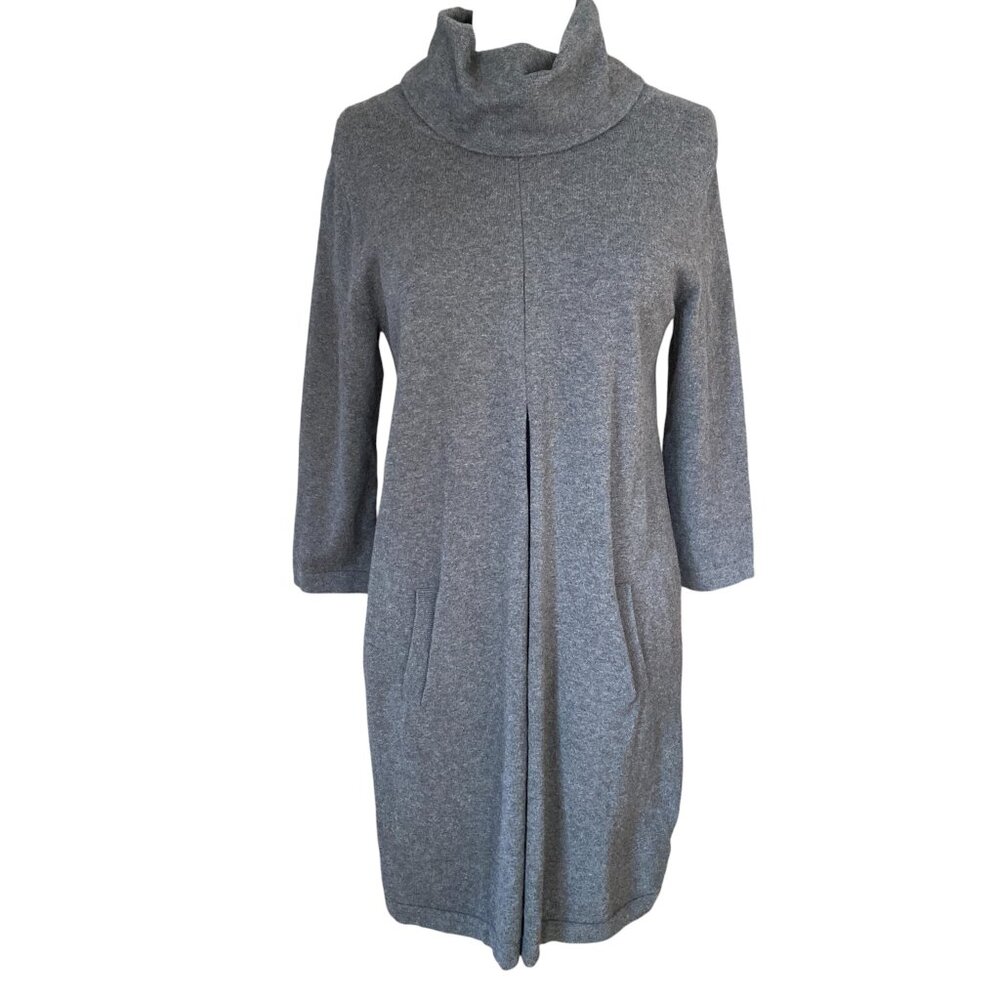 Tyler Böe Cashmere Blend Cowl Neck Knit Dress Pockets Quiet Luxury Minimalist-M